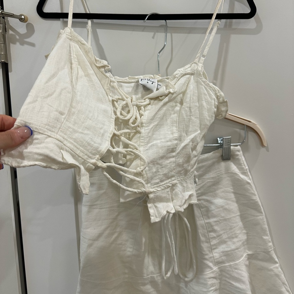 Princess Polly White Set: Tank and Skirt